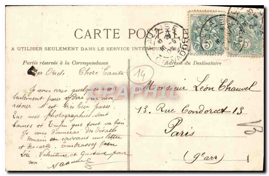 CPA Clecy La Viaduc et les Roches  — Verso