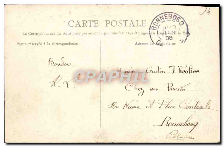 CPA Le Pont du Vey pres Clecy  — Verso
