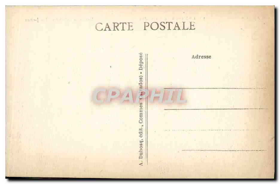 CPA Manoir de Commes Les Jardins  — Verso