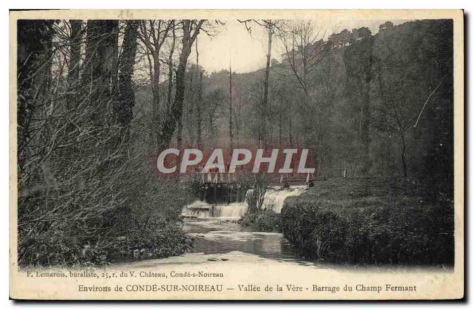CPA Environs de Conde sur Noireau Valle de la Vere Barrage du champ Fermant 