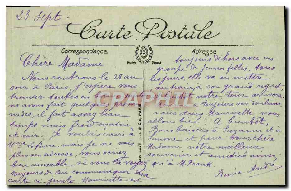 CPA Courseulles Les grands parcs aux huitres  — Rückseite