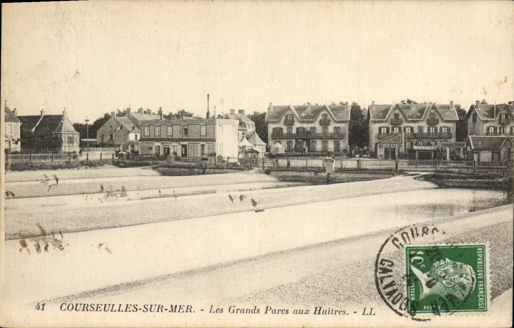 CPA Courseulles Les grands parcs aux huitres 