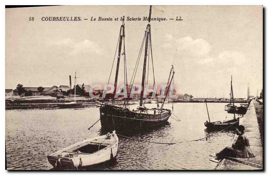 COURSEULLES — Le Bassin et la Scierie Mécanique — LL. — N° 58