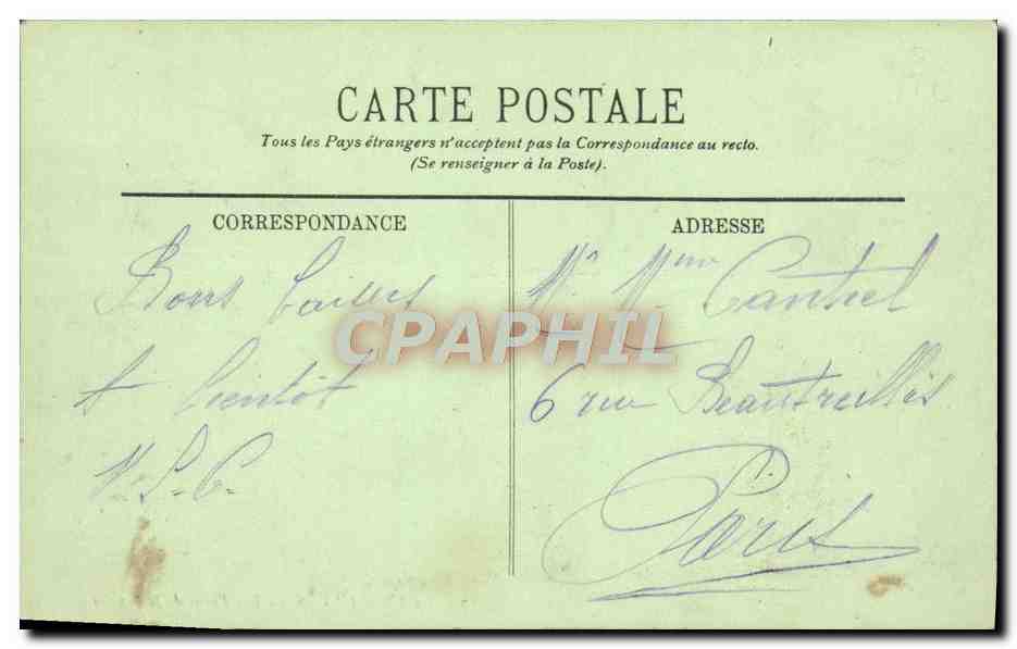 CPA Courseulles Les bords de la Seulles a la Percherie  — Verso
