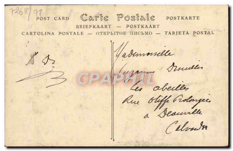CPA Route de Trouville Honfleur a Cricqueboeuf — Verso