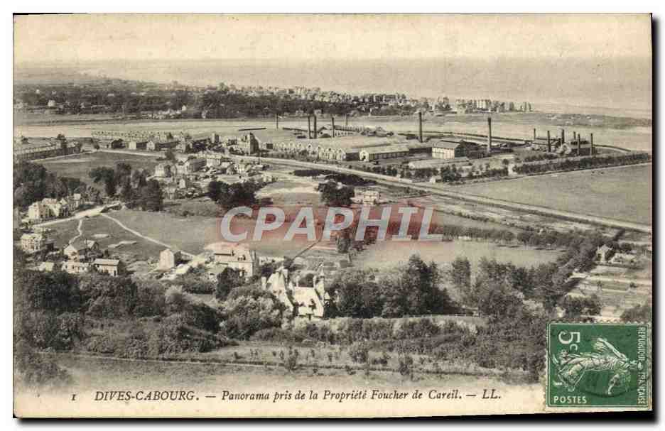 Dives-Cabourg — Panorama pris de la Propriété Foucher de Careil — LL.