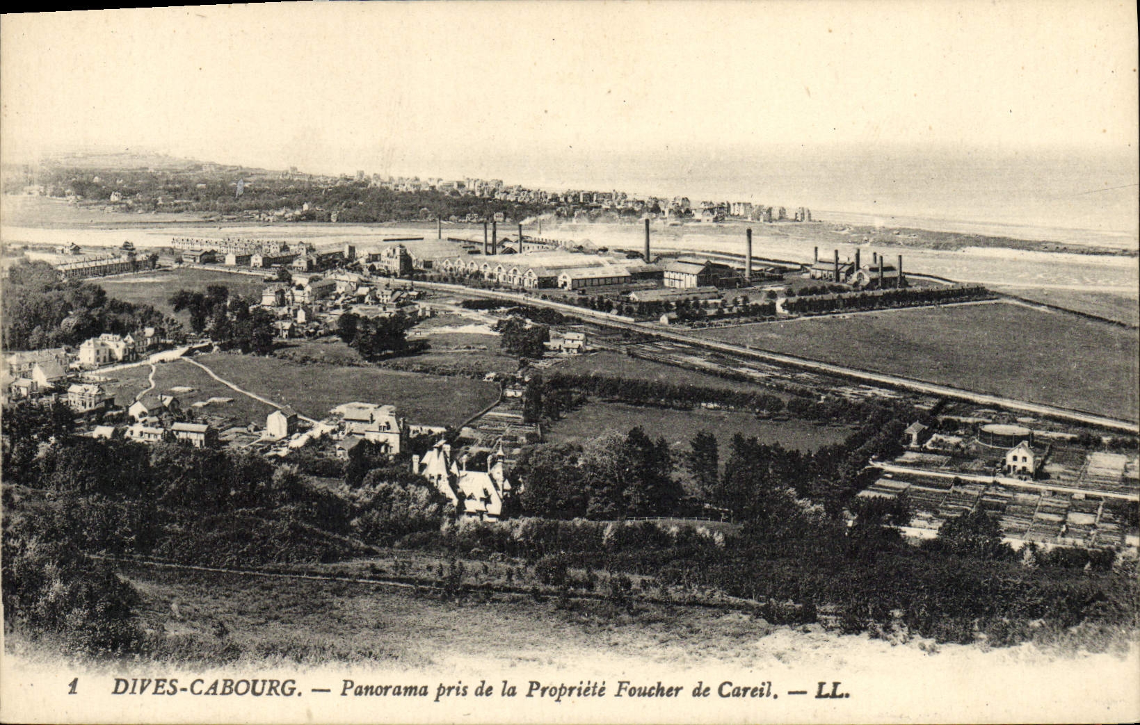 Dives-Cabourg — Panorama pris de la Propriété Foucher de Careil — LL.