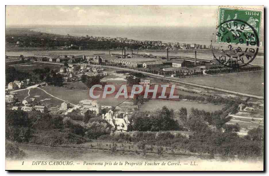 Dives-Cabourg — Panorama pris de la Propriété Foucher de Careil — LL.