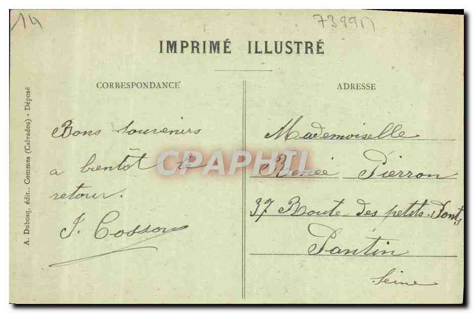 CPA La Delivrande La Basilique La Place  — Rückseite