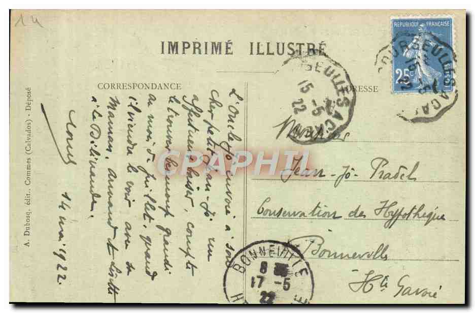 CPA La Delivrande La Basilique et La Place  — Rückseite