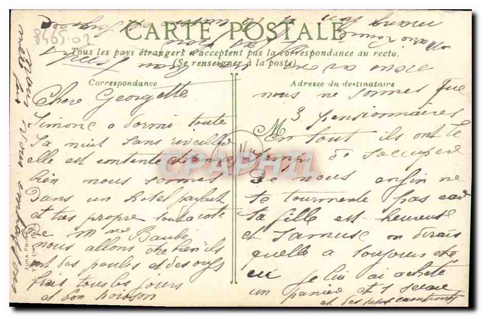 CPA Luc Sur mer la digue le casino — Verso