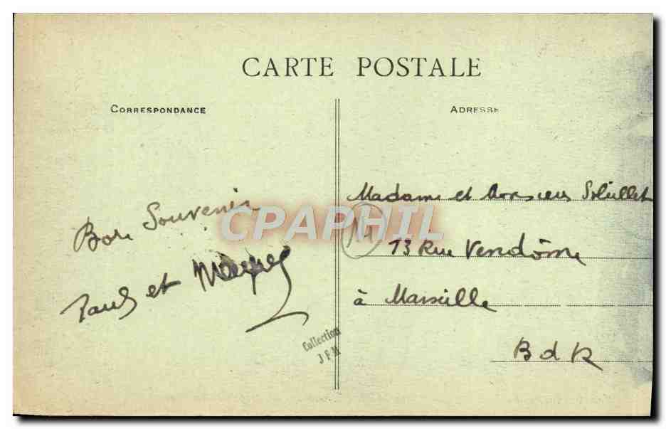 CPA Luc Sur mer la digue — Verso