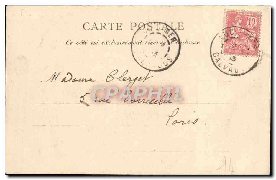 CPA Luc Sur mer la maree montante — Verso