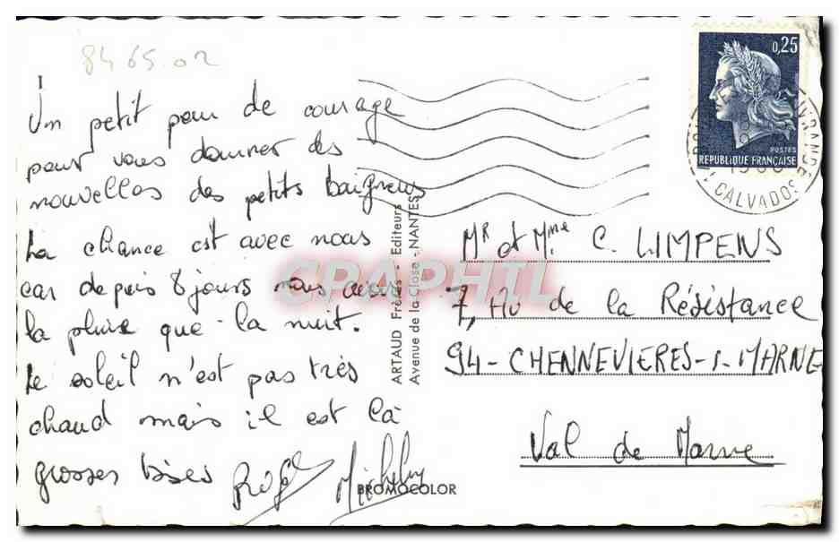 CPM Luc suc mer Baleine  — Verso