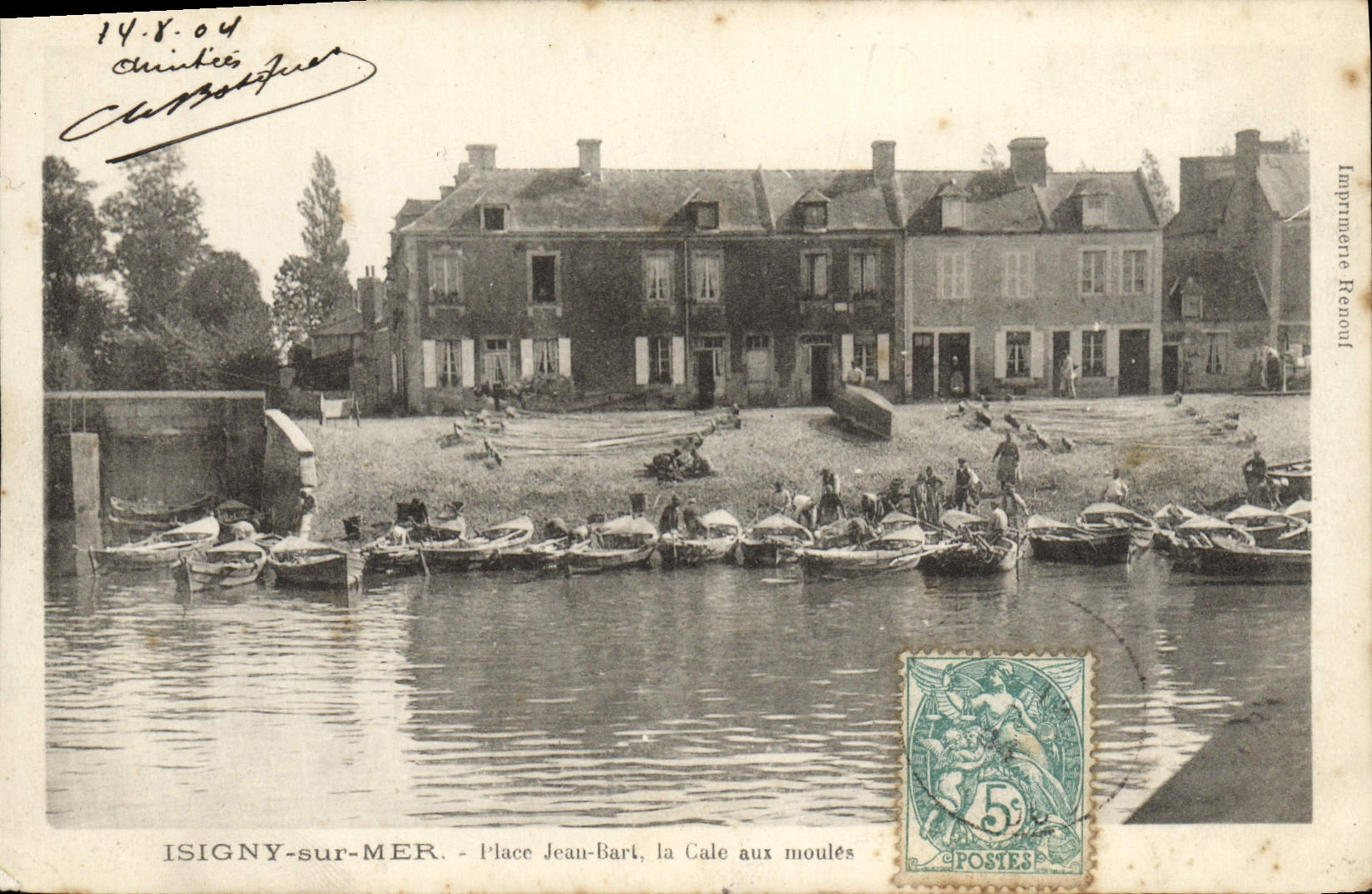 Isigny-sur-Mer — Place Jean-Bart, la Cale aux moulés — Imprimerie Renoult