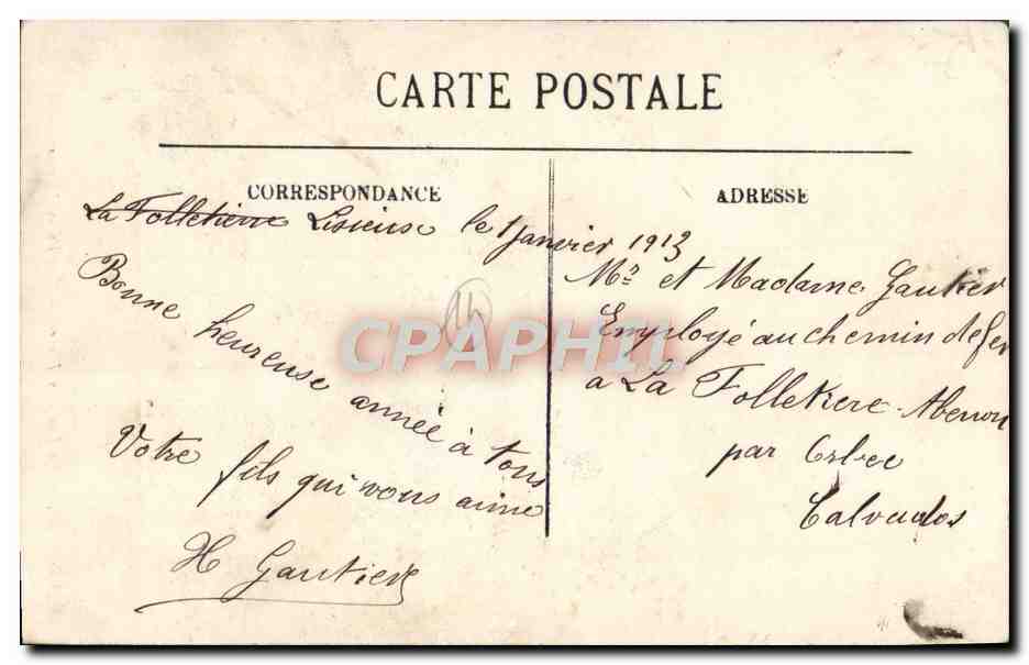 CPA Lisieux La rue aux fevres les vieux manoirs — Rückseite
