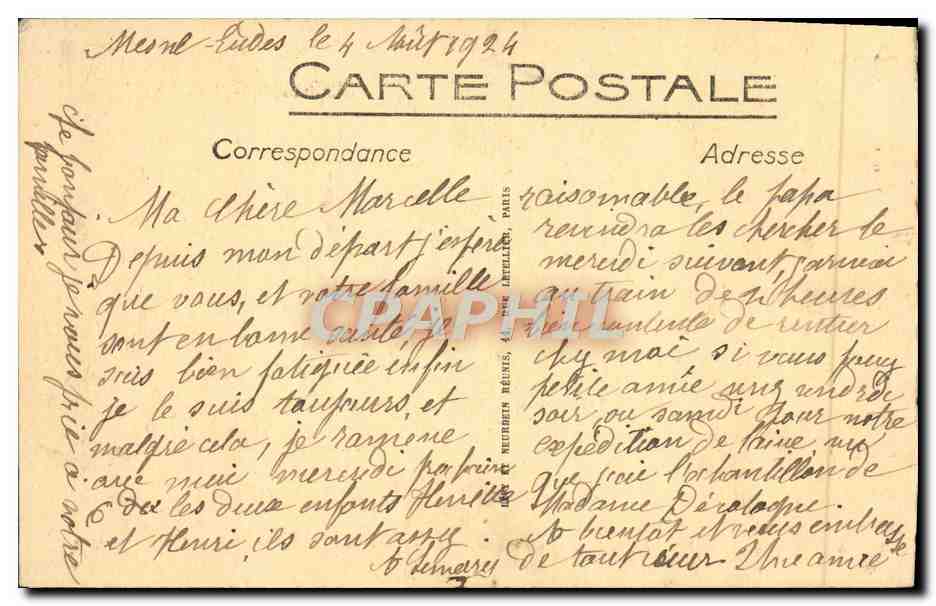CPA Lisieux Vue Sur La Touques et l'eglise Saint Desire — Rückseite