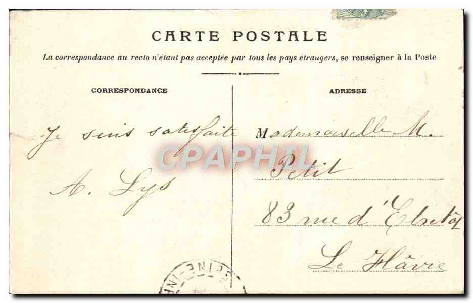 Lisieux — Vue du Pont de Caen — Éditeur Tribouillard, n°21 — Rückseite
