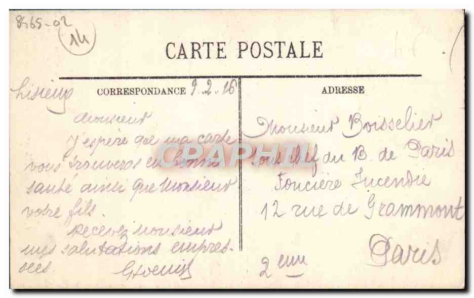 CPA Lisieux vieilles maisons rue de la paix — Rückseite