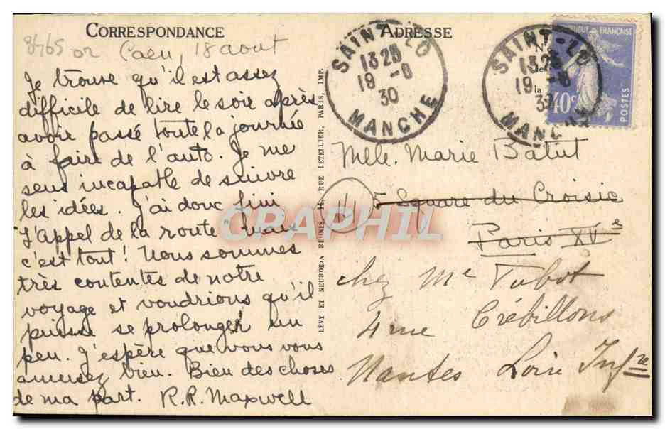 CPA Lisieux Vieilles maisons rue de la paix — Verso