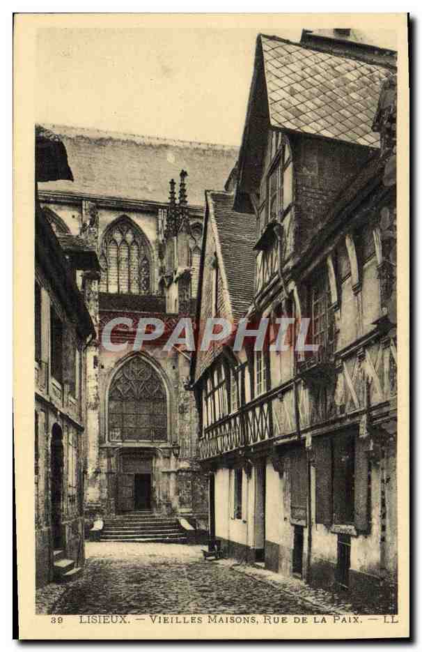 CPA Lisieux Vieilles maisons rue de la paix