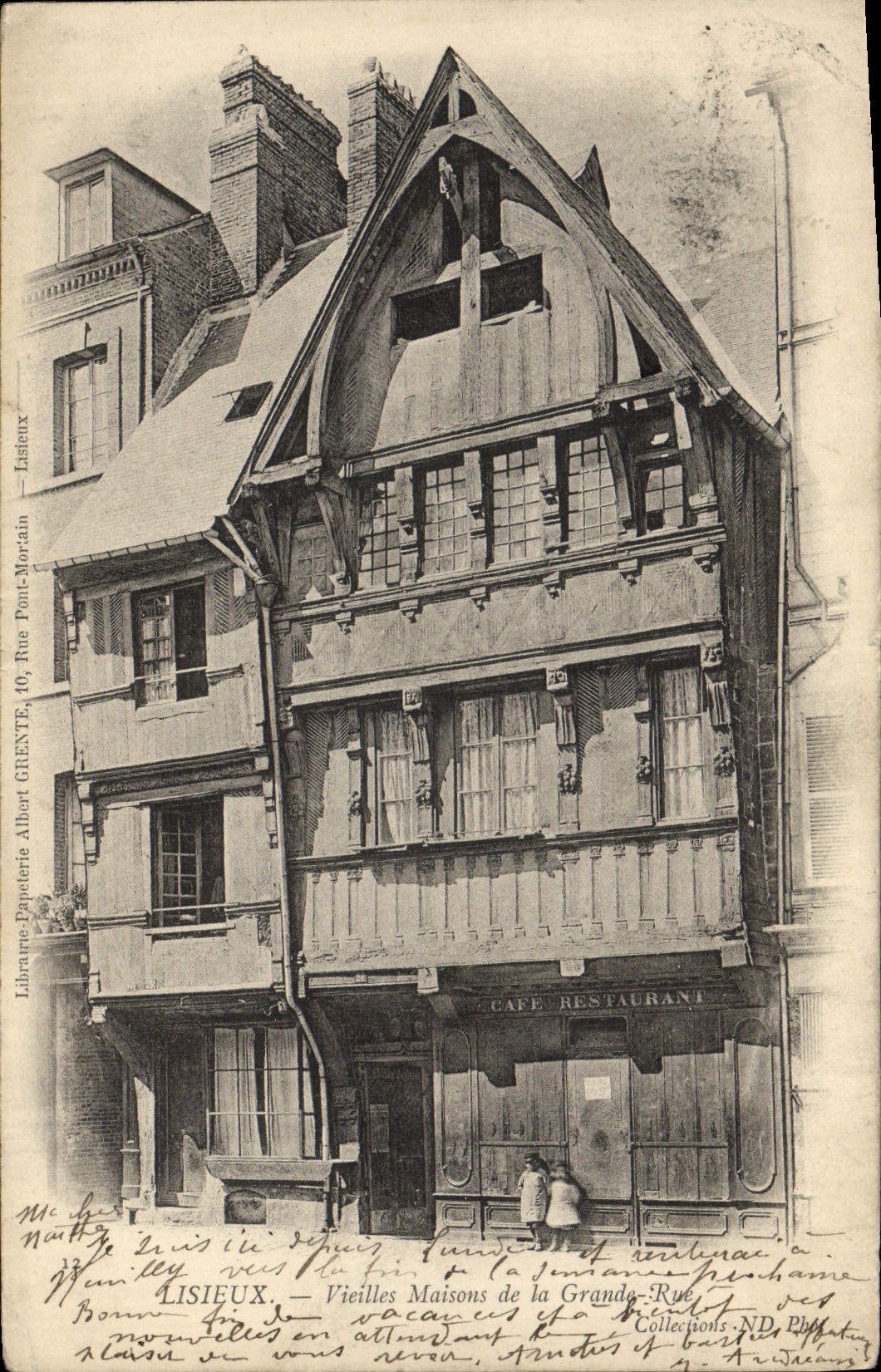 Lisieux — Vieilles Maisons de la Grande-Rue — Librairie-Papeterie Albert GRENETE, 40, Rue Pont-Mortain