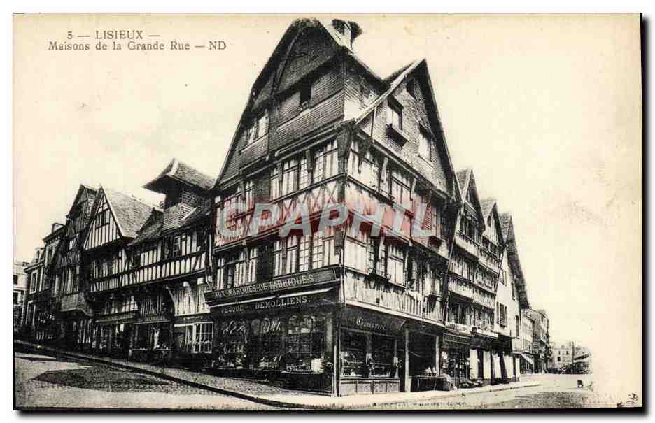Lisieux — Maisons de la Grande Rue — ND — Éditeur : E. St Néandrin Réusis