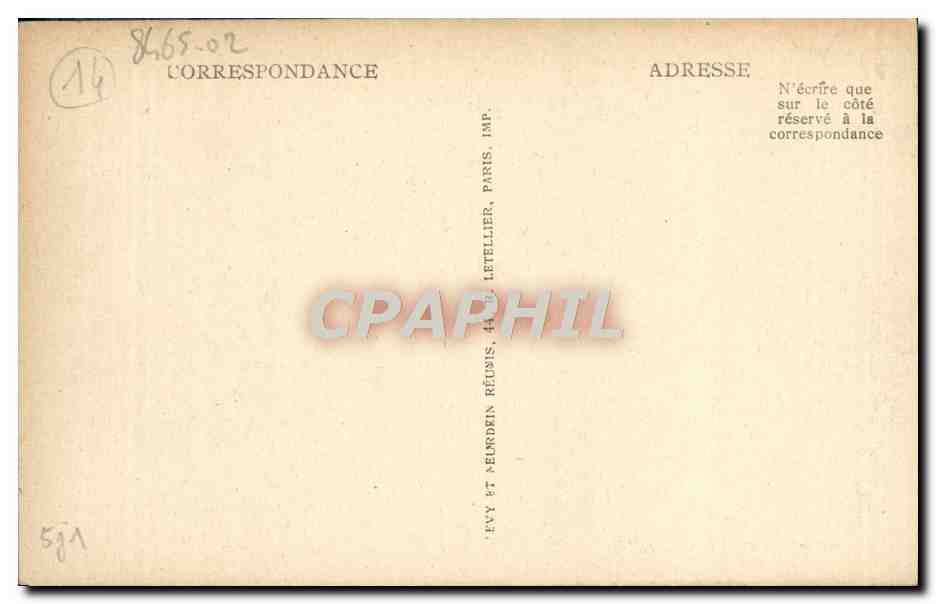 Lisieux — Maisons de la Grande Rue — ND — Éditeur : E. St Néandrin Réusis — Verso