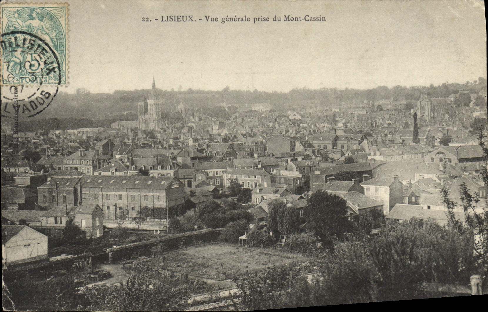 Lisieux — Allgemeiner Blick vom Mont-Cassin — anonymer Verleger, Nr. 22