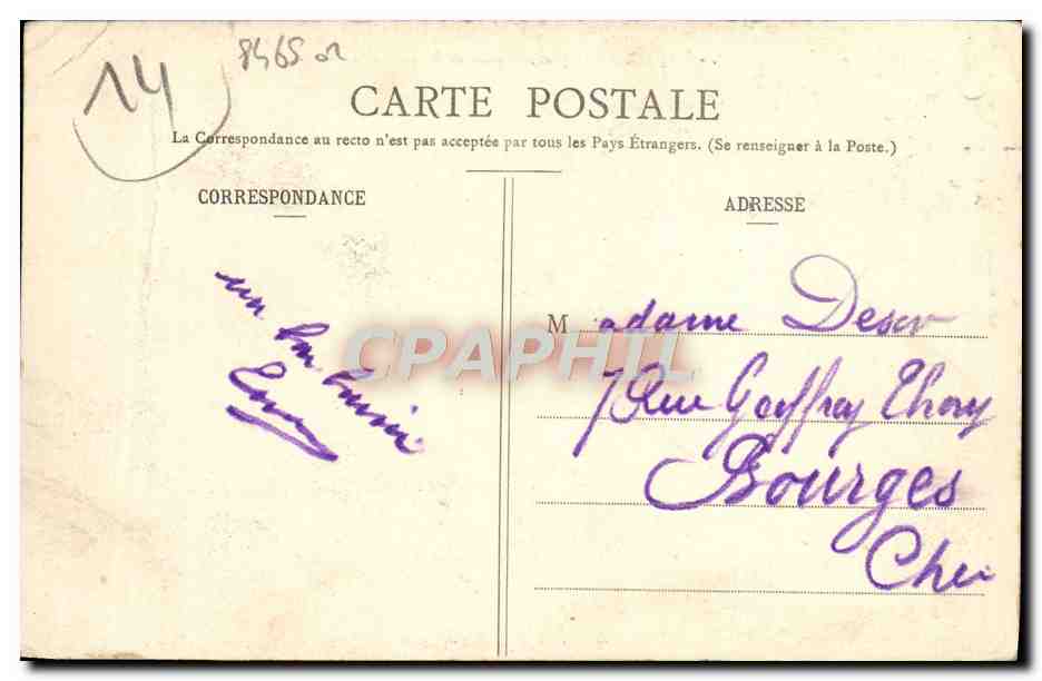 Lisieux — Allgemeiner Blick vom Mont-Cassin — anonymer Verleger, Nr. 22 — Rückseite