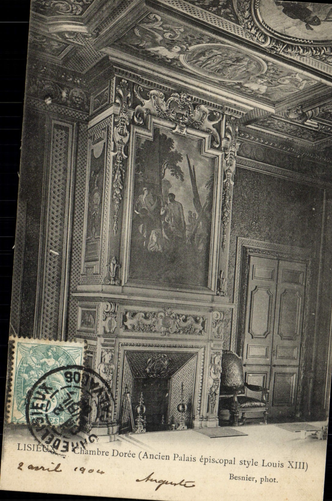 Chambre Dorée (Ancien Palais épiscopal style Louis XIII) — Lisieux — Besnier, phot. n° 24