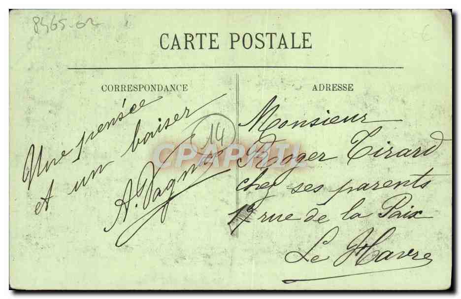 CPA Lisieux Vue sur la touques et l'eglise st desir — Verso