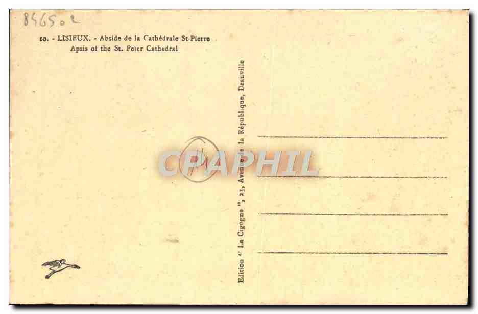 CPA Lisieux Abside de la cathedrale saint pierre — Rückseite