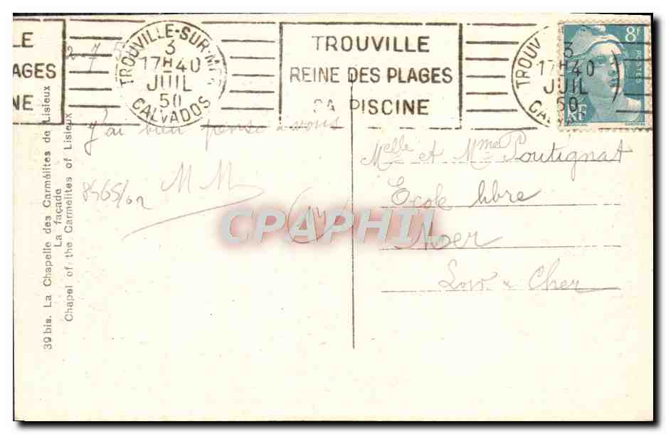 Chapelle des Carmélites de Lisieux — TROUVILLE-SUR-MER — éditeur inconnu — Reverso