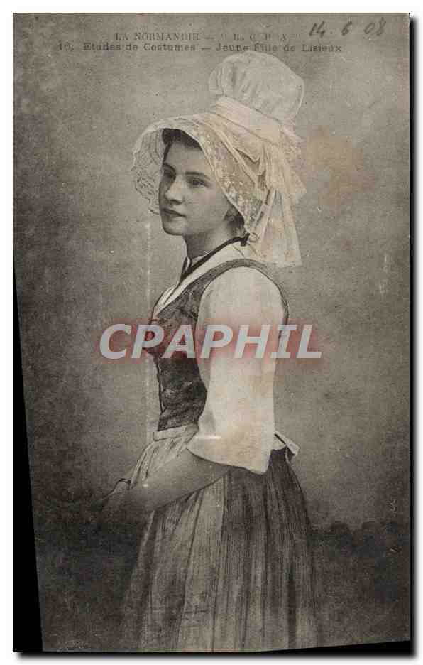 Jeune fille de Lisieux — Études de Costumes — La Normandie — Série 16