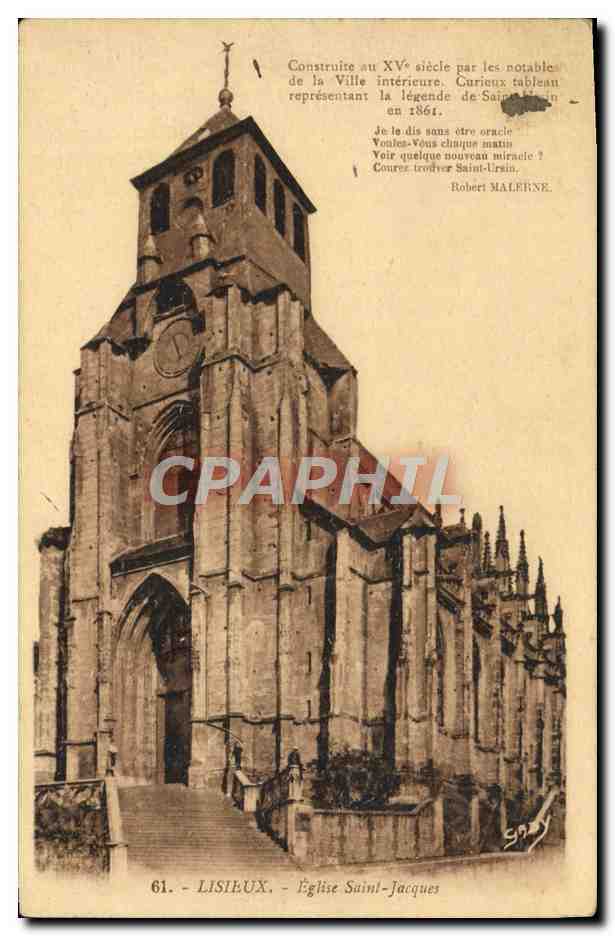 CPA Lisieux Eglise Saint Jacques