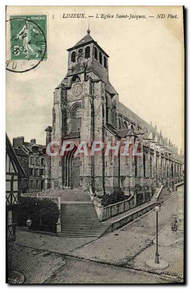 CPA Lisieux L'eglise st jacques