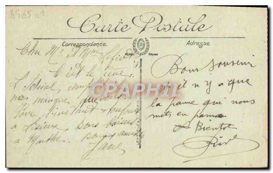 CPA Lisieux Vue prise sur la touques L'eglise saint desir — Rückseite
