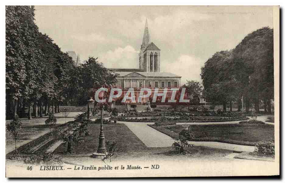CPA Lisieux Le jardin public et le musee