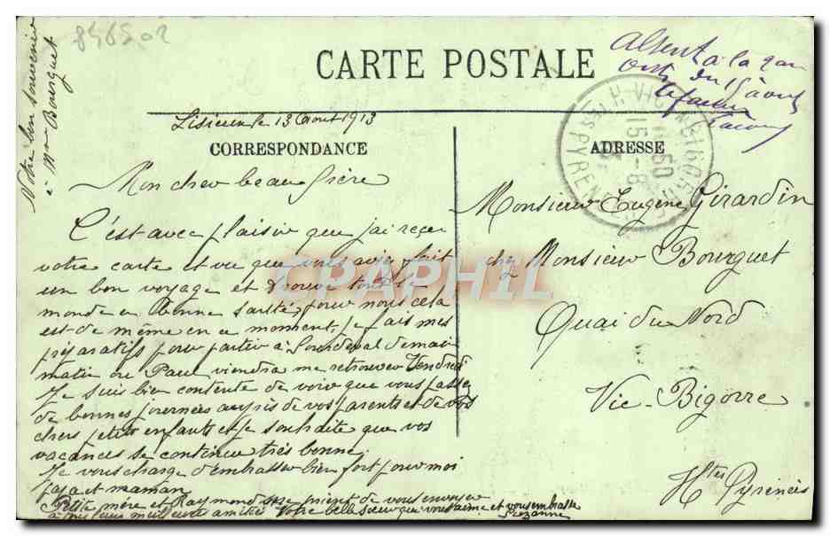 CPA Lisieux Le jardin public — Verso