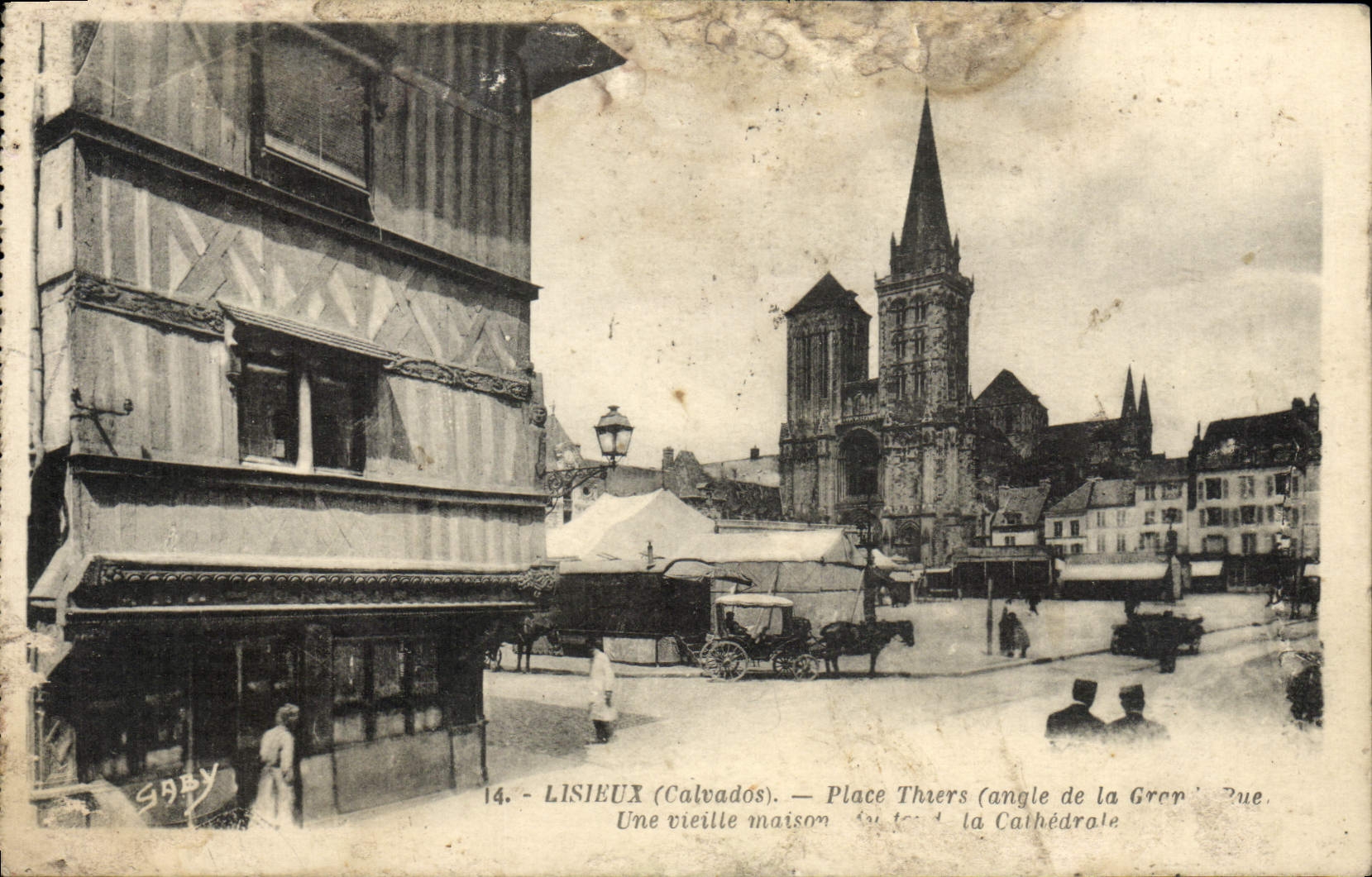 CPA Lisieux Place thiers