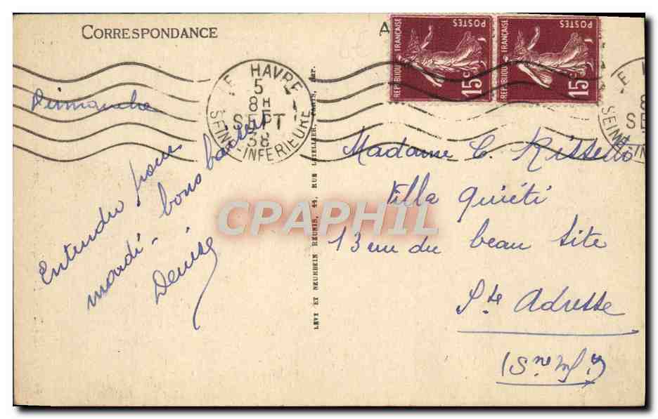CPA Lisieux Le Manoir de la salamandre rue aux fevres — Rückseite