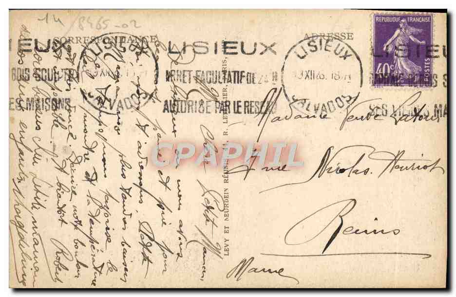 Lisieux — Vieilles Maisons de la Rue Victor-Hugo — Édit Maurice Duvey — Rückseite