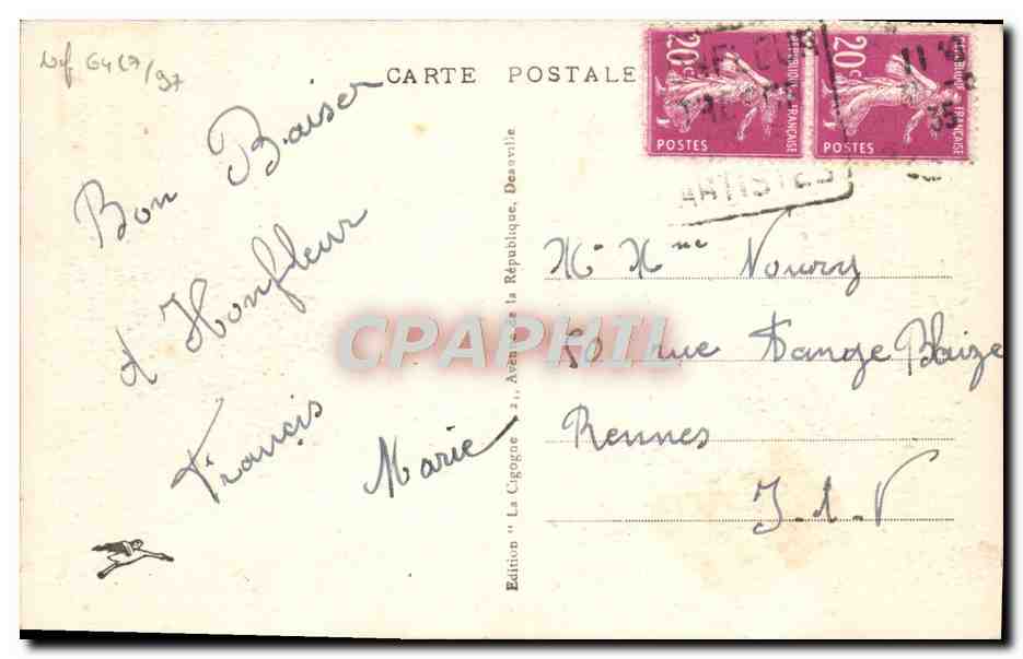 Lisieux - Vieilles Maisons et la Rue au Char — Édition La Cigogne, n°66 — Rückseite