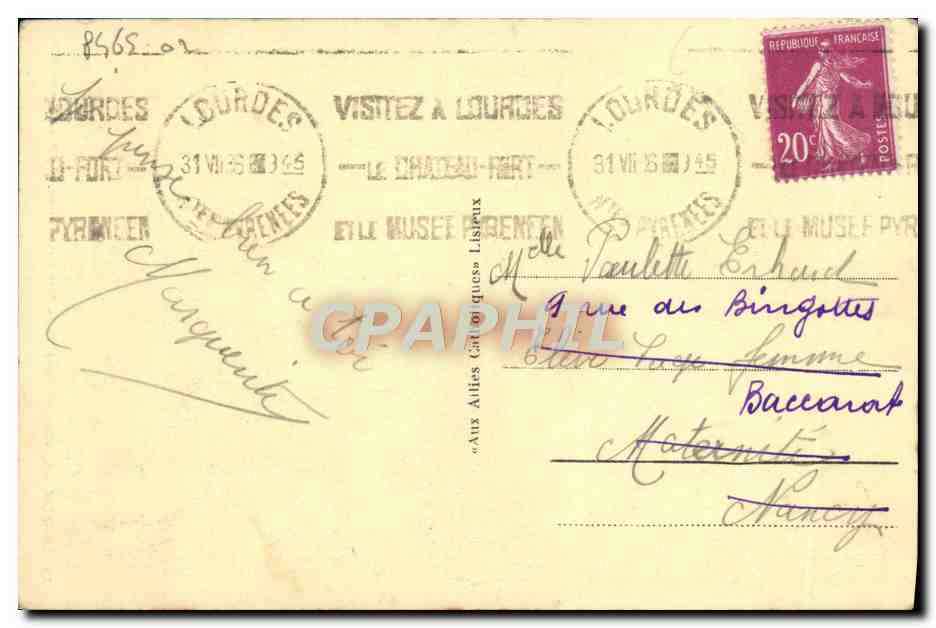 CPA Lisieux vieilles maisons de la rue aux Fevres — Rückseite