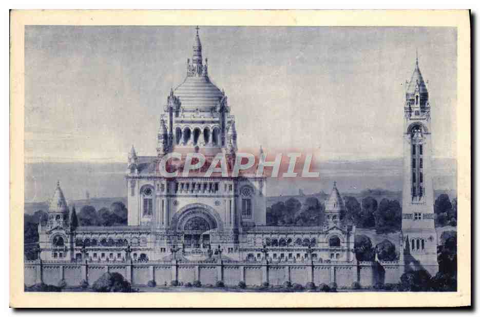 CPA La basilique de Lisieux vue generale du projet