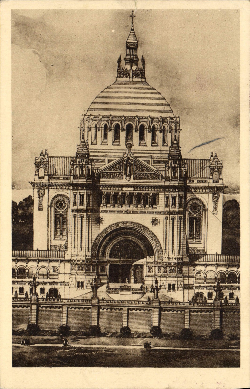 CPA Carte de souscription pour la basilique de lisieux
