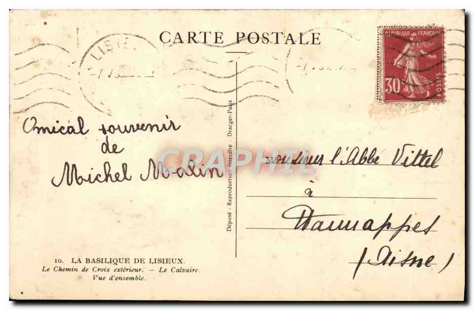 La Basilique de Lisieux — Vue d'ensemble — Éditeur non visible — Rückseite
