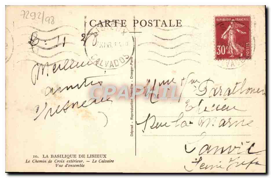 La Basilique de Lisieux — Vue d'ensemble — Draeger-Interdite — Rückseite
