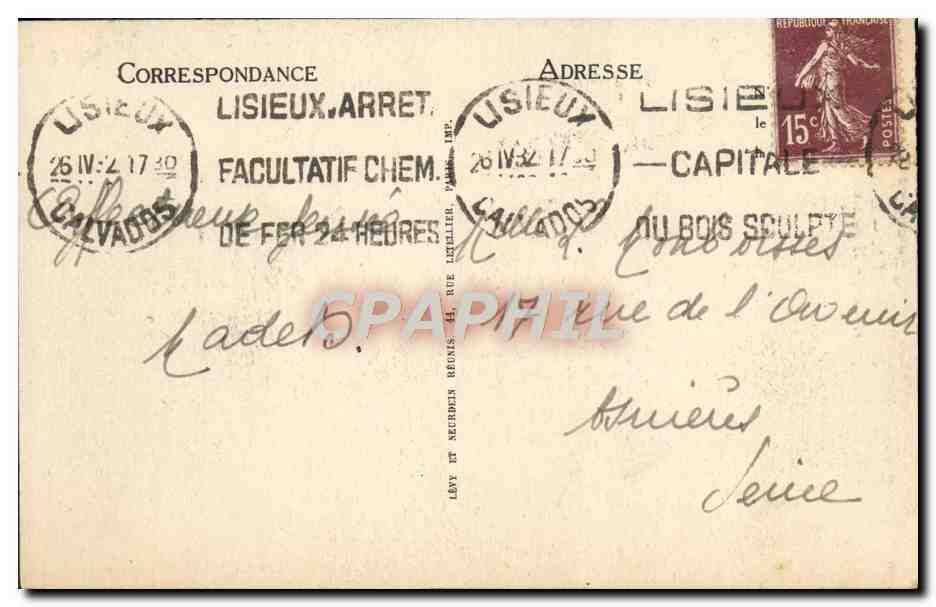 Lisieux — L'Église Saint-Pierre et Vieille Maison du XVIe s. — LL — Verso